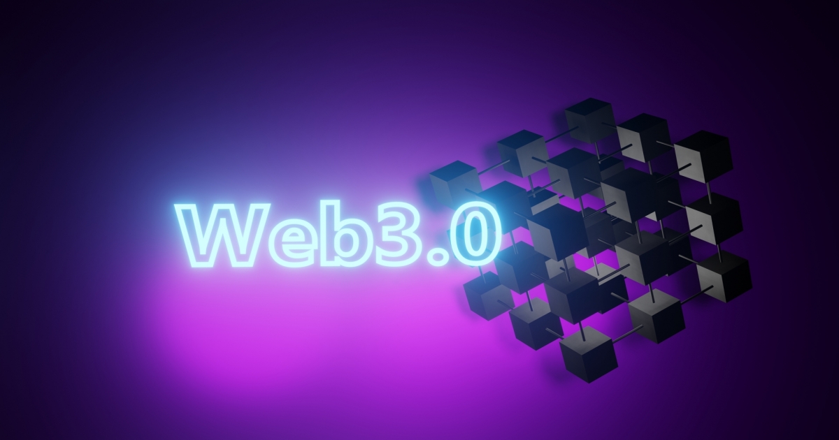 Web3.0で稼ぐ方法をイメージしたデジタル世界の画像